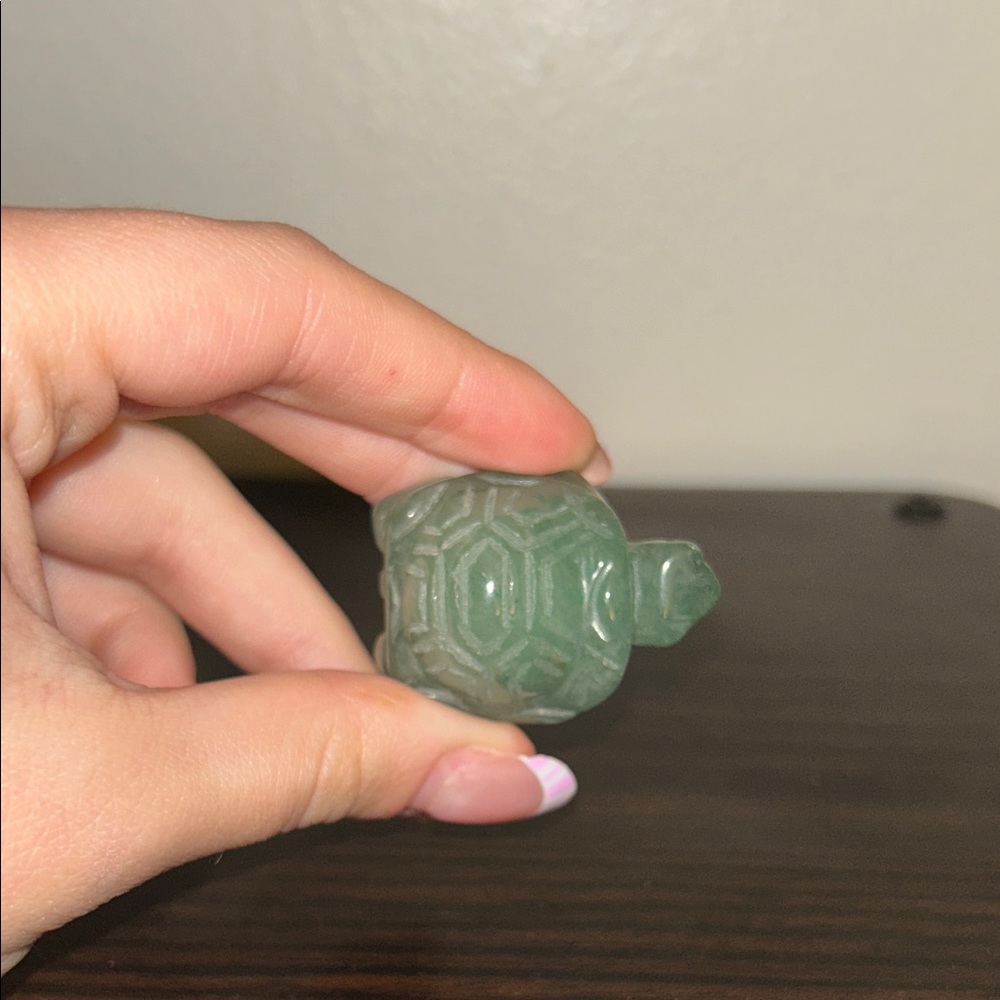 Green aventurine turtle